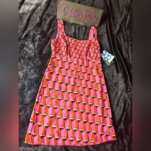 NWT/NWOT Diane Von Furstenberg Geo Pattern Side Zip Dress 0, 2